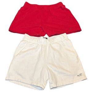 BUNDLE Hollister Men's Lot of 3 Fleece Jogger Shorts Medium